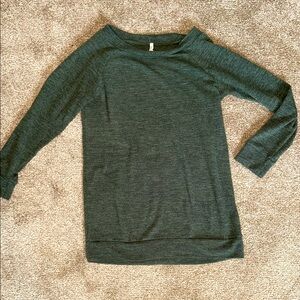 Beeson River Olive Green Long Sleeve Sweater Tunic Top L